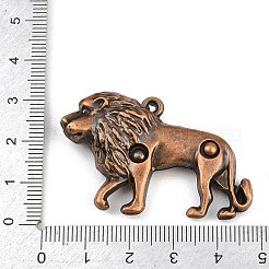 合金のチベット風チャーム  ライオンのチャーム  赤銅鉱  29.5x47x10.5mm  穴：2.5mm&nbsp;AL-CBA2376-30R