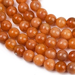 手作りランプワークビーズ連  模造ヒスイビーズ  ラウンド  レッド  7.5~8mm  穴：1.8mm  約49~54個/連  14.76~15.16''（37.5~38.5センチメートル）&nbsp;LAMP-B056-8mm-14