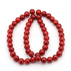 Natural White Jade Dyed Beads&nbsp;JBR5-8mm