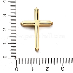 304ステンレスペンダント  クロス  イオンプレーティング（ip）  ゴールドカラー  30.5x22x4mm  穴：3mm&nbsp;STAS-B111-09G