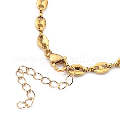 304 Stainless Steel Coffee Bean Chain Necklaces&nbsp;NJEW-JN03046