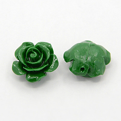 Synthetic Coral 3D Flower Rose Beads&nbsp;CORA-A005-14mm-M
