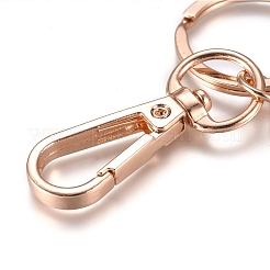 Alloy Keychain Clasp Findings&nbsp;KEYC-WH0016-20KCG