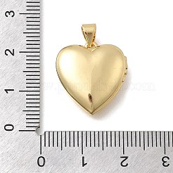 Valentine's Day Brass Heart Locket Pendants&nbsp;KK-D431-035H-G
