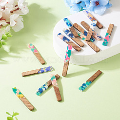 16Pcs 8 Colors  Resin and Walnut Pendants&nbsp;FIND-TA0006-43