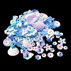 Rainbow Iridescent PVC Paillette/Sequins Beads & Links & Pendants&nbsp;PVC-C001-01F