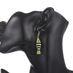 Handmade Glass Seed Beads Dangle Earrings&nbsp;EJEW-MZ00712