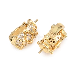 Brass Micro Pave Cubic Zirconia Peg Bails&nbsp;KK-C075-46G