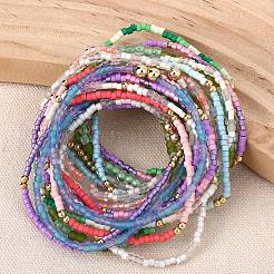 20Pcs 20 Colors Glass Seed Beaded Stretch Bracelet Sets&nbsp;BJEW-SW001593