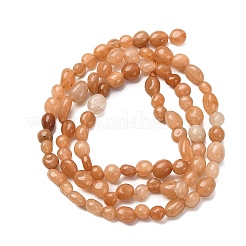 天然石レッドアベンチュリンビーズ連売り  ナゲット  5~9x4~6x3~4.5mm  穴：0.7mm  約75~89個/連  15.35''（39cm）〜15.94''（40.5cm）&nbsp;G-I389-A07