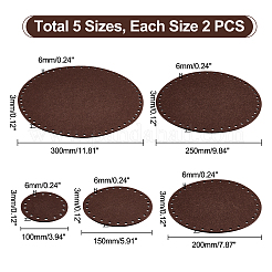 10 Pcs 5 Style Flat Round Felt Fabric&nbsp;DIY-PH0009-24B