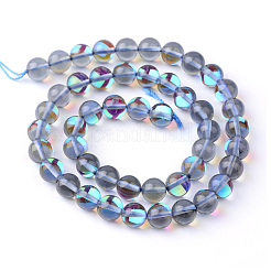 Synthetic Moonstone Beads Strands&nbsp;G-R375-6mm-B03