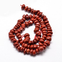 天然のレッドジャスパーさざれ石のビーズ連売り  4~14x4~12mm  穴：1mm  約15.3インチ〜16.1インチ&nbsp;G-E271-124