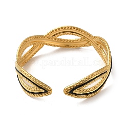304 Stainless Steel with Enamel Open Cuff Bangles&nbsp;AJEW-Z009-05B-G