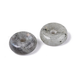 天然石ラブラドライトペンダント  ドーナツ/円盤チャーム  15x5~7mm  穴：2.5~3.5mm&nbsp;G-Q601-30A-02