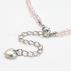 Faceted Glass Bead Anklets&nbsp;AJEW-AN00196