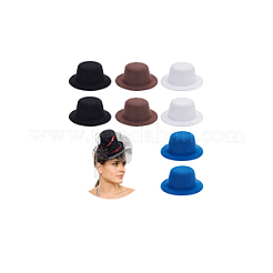 8Pcs 4 Colors Terry Fabric Mini Hat Fascinator Base&nbsp;AJEW-NB0005-99