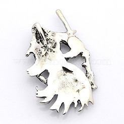 レトロな死神 304 ステンレススチール ゴシックペンダント  アンティークシルバー  49x31x7mm  穴：4x6mm&nbsp;STAS-F006-008