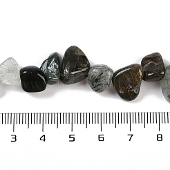 Natural Green Rutilated Quartz Nuggets Beads Strands&nbsp;G-B125-A14-01