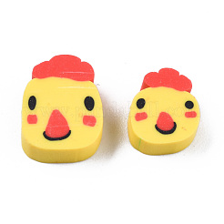 手作り樹脂粘土ビーズ  チキン  ゴールド  10~13x8~10x3~4.5mm  穴：1.5mm&nbsp;CLAY-N011-026