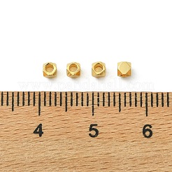 シェグレイスの真鍮ビーズ  カドミウムフリー＆ニッケルフリー＆鉛フリー  ポリゴン  18KGP本金メッキ  2.5x2.5x2.5mm  穴：1.5mm&nbsp;XGRPCN560-235G