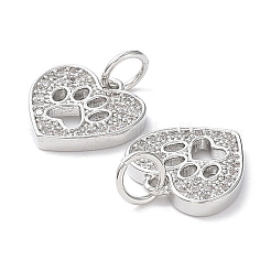 Brass Micro Pave Cubic Zirconia Pendants&nbsp;KK-R148-01P