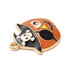Halloween Alloy Enamel Pendants&nbsp;ENAM-D046-12KCG