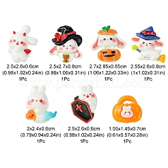 7Pcs 7 Styles Halloween Opaque Resin Decoden Cabochons&nbsp;CRES-FS0001-68
