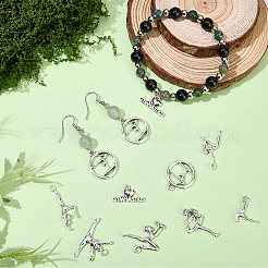 80Pcs 8 Styles Sport Themed Tibetan Style Alloy Pendants&nbsp;FIND-BM0001-59