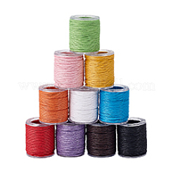 10 Rolls 10 Colors Waxed Nylon Cord&nbsp;DIY-WH0656-17B