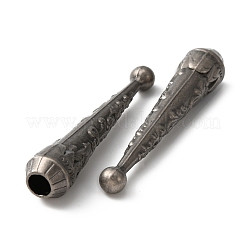 合金コードエンドパーツ  ボロタイエンドキャップ  コーン  ステンレス鋼色  52.5x10.5mm  穴：5.5mm&nbsp;FIND-WH0110-363A