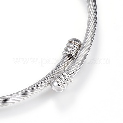 Tarnish Resistant 316 Surgical Stainless Steel Torque Bangles&nbsp;BJEW-D437-A37-P
