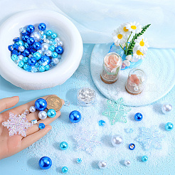 雪の結晶の花瓶詰め物  ミックスカラー  8.5~46x9~40x4~20mm  穴：1.5~2.2mm&nbsp;DIY-SC0025-61