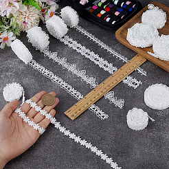 30ヤード 10スタイル ポリエステルレーストリム  衣服縫製アクセサリー  混合図形  3/8~1インチ（11~25mm）  3ヤード/スタイル&nbsp;OCOR-MA0001-76A