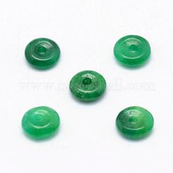 天然ミャンマーの翡翠/ビルマの翡翠のチャーム  染め  ドーナツ/円盤  ドーナツ幅：2.5mm  6x2mm  穴：1mm&nbsp;G-E407-03