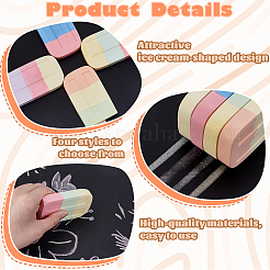 24Pcs 4 Colors Gesso Dust-free Chalks&nbsp;AJEW-GA0009-05