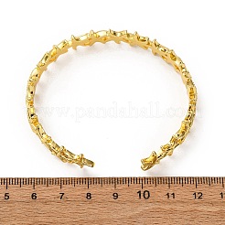 Brass Cuff Bangles for Women&nbsp;BJEW-F514-02G