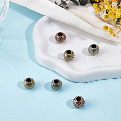 6Pcs 3 Colors Brass European Beads&nbsp;KK-ME0004-23