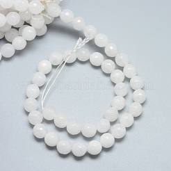 Natural White Jade Beads Strands&nbsp;G-R346-6mm-08-01