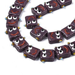 Handmade Bumpy Lampwork Beads Strands&nbsp;LAMP-N021-035A