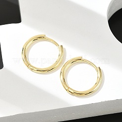 真鍮huggieフープピアス  リング  18KGP本金メッキ  16x17x2mm  ピン：1mm&nbsp;X-KK-D160-55G