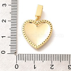 Brass Micro Pave Clear Cubic Zirconia Pendents&nbsp;KK-R212-12G-05