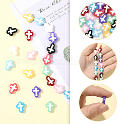 20Pcs 10 Colors Glass Beads Enamel Beads&nbsp;BLOW-SC0001-03