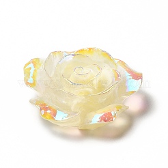 蓄光樹脂カボション  ABカラー  花  淡いチソウ  30.5x30.5x11mm&nbsp;CRES-D005-C04