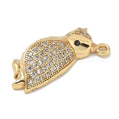 Rack Plating Brass Micro Pave Cubic Zirconia Pendants&nbsp;KK-L224-056G