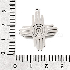 ステンレスペンダント201個  レーザー切断  ジアサンチャーム  ステンレス鋼色  29.5x25x1mm  穴：1.6mm&nbsp;STAS-S176-26P