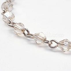 Handmade Electroplate Glass Beads Chains&nbsp;AJEW-JB00285