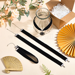 4Pcs Velvet Ribbon Choker Necklaces&nbsp;NJEW-SC0001-70A