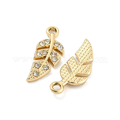 UV Plating Alloy Rhinestone Pendants&nbsp;PALLOY-D026-12G