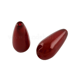 ABSプラスチックイミテーションパールティアドロップビーズ  ミックスカラー  17x7.5mm  穴：2mm&nbsp;X-MACR-S266-M